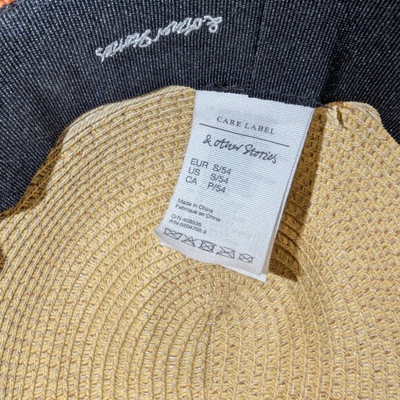 & Other Stories Straw Hat- Two Tone - Picture 4 of 5